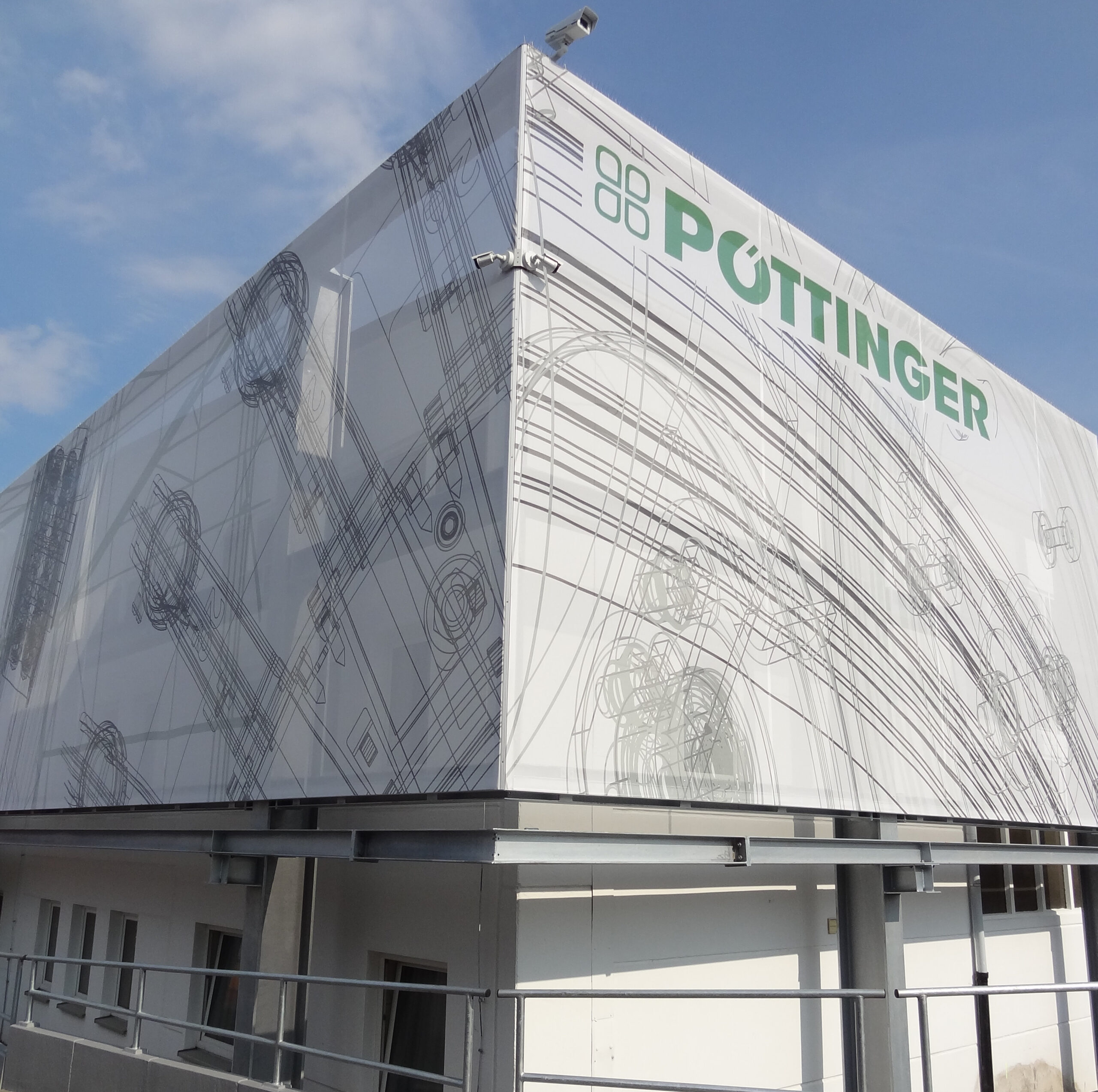 Detalle de fachada textil